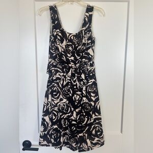 Kate Spade black and white floral Jillian dress size 4